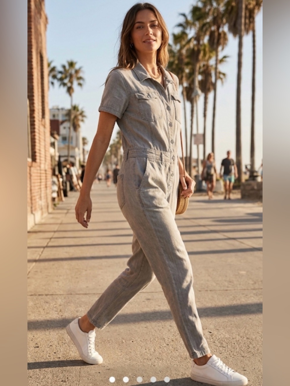 Young Fabulous & Broke YFB Grey Utility Aviator Jumpsuit